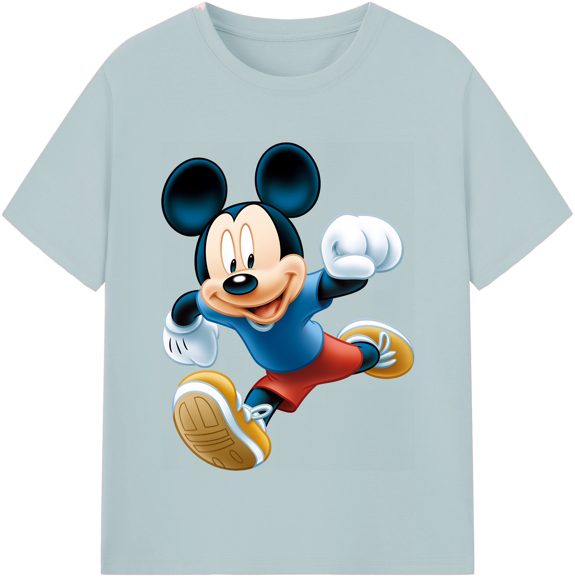 （画像用） ミッキーマウス Mickey Mouse 綿100％半袖Tシャツ（フロントプリント）